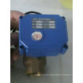 Válvula de esfera motorizada NPT DC5V DC12V de baixa corrente 2/3 DN15 DN20 DN25 para tratamento de água